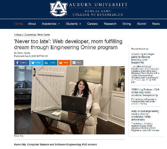 Karen N. Nix - AU Success Story