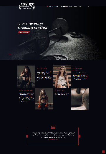 SlayFit website web capture - half page